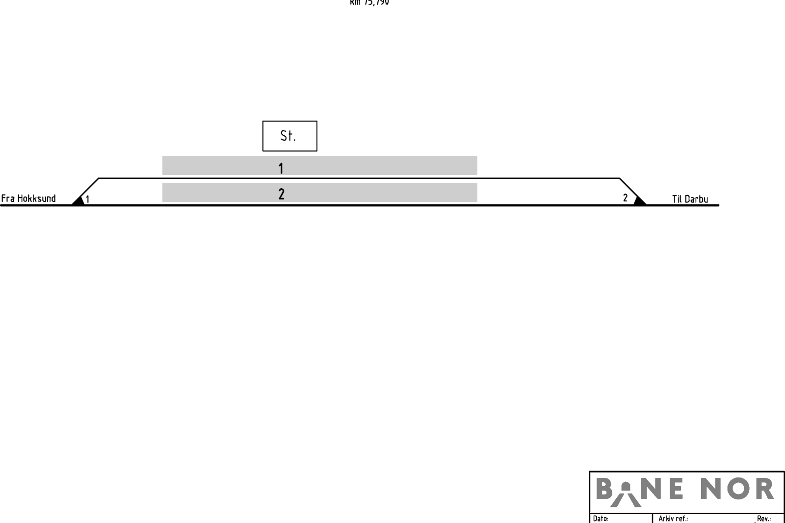Track plan Vestfossen station