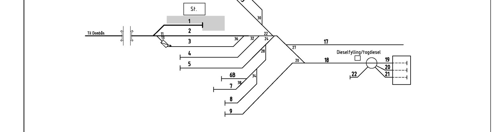 Track plan Åndalsnes station